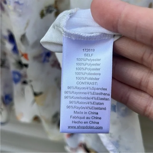 Dolan Left Coast Collection Araminta Floral Ruffled Blouse size Large - Picture 5 of 7